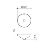 Round Inset Clark Basin 400mm